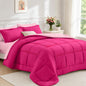 FUANNA Queen Comforter Set 7 Pieces, Reversible Bed Set, Soft Bed in a Bag