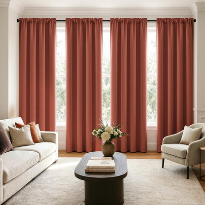 MIULEE Black Blackout Curtains 63 Inch Length for Bedroom Set of 4 Panels