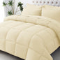 JOLLYVOGUE Full Comforter Set, Ultra-Soft Bed in a Bag Full Size 7 Pieces, Oeko-TEX Certified Bedding Set with Down Alternative Comforter, Sheets, Pillowcases & Shams, Black