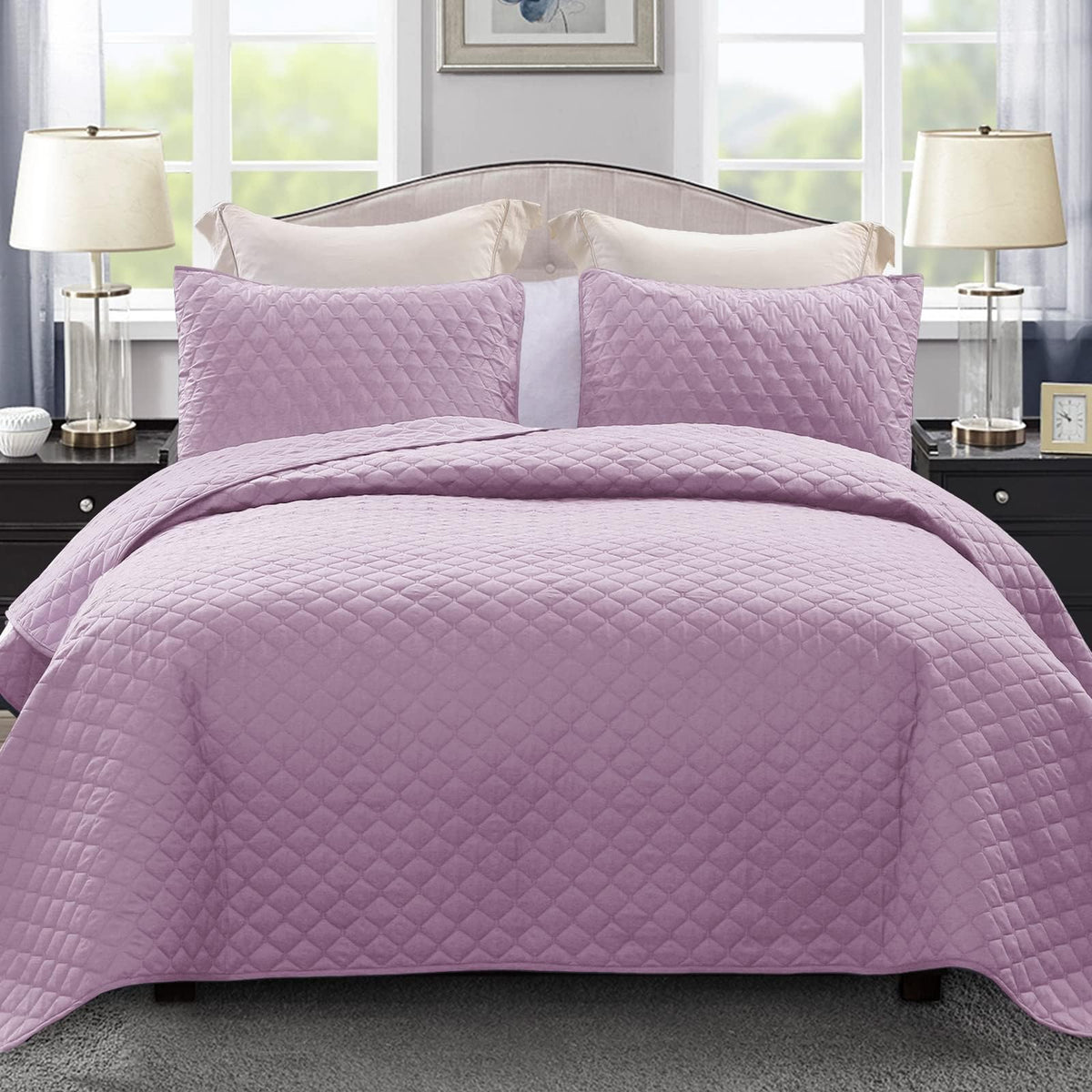 Exclusivo Mezcla Reversible Full Queen Quilt Bedding Set, Grey