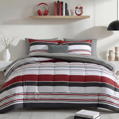Monbix Full Size Comforter Sets - 7 Pieces Bed in a Bag Full Bedding Set