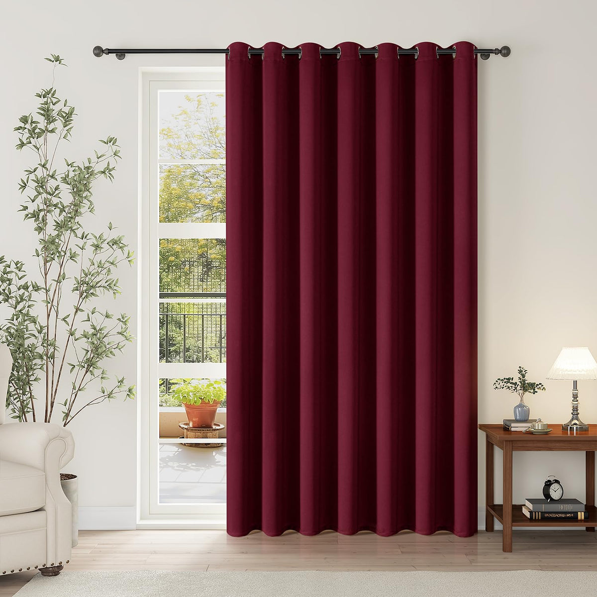 ChrisDowa Blackout Curtains Door Curtain for Doorway Privacy Closet Drapes