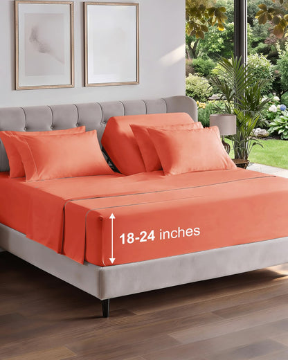 CGK Extra Deep King Sheet Set - 6pc Cooling Sheets - White
