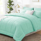 CozyLux Full Size Comforter Sets Black - 7 Pieces Bed in a Bag