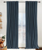 Linen Total Blackout Curtains for Bedroom Living Room 84 Inch, Cream