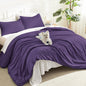 Litanika Queen Comforter Set Sage Green, 3 Pieces Lightweight Solid Bed Set