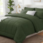 CozyLux Full Size Comforter Sets Black - 7 Pieces Bed in a Bag