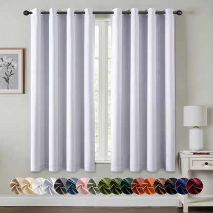 MIULEE Blackout Curtains for Bedroom 2 Panels 40 x 63 Inch Long Black
