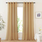 NICETOWN Semi Sheer Linen Ivory Curtains for Bedroom, W52xL84, 2 Panels