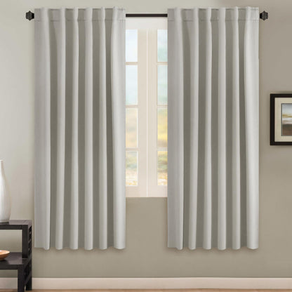 H.VERSAILTEX Blackout Curtains Thermal Insulated Window Treatment Panels Room Darkening Blackout Drapes for Living Room Back Tab/Rod Pocket Bedroom Draperies, 52 x 84 Inch, Light Sage, 2 Panels