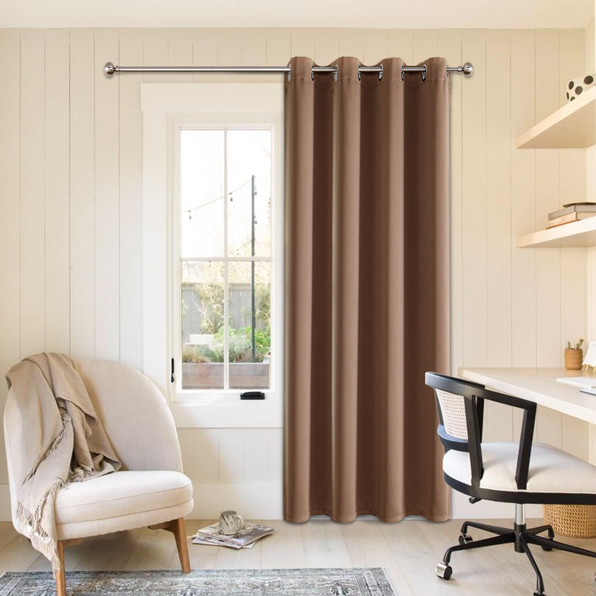 ChrisDowa Blackout Curtains Door Curtain for Doorway Privacy Closet Drapes