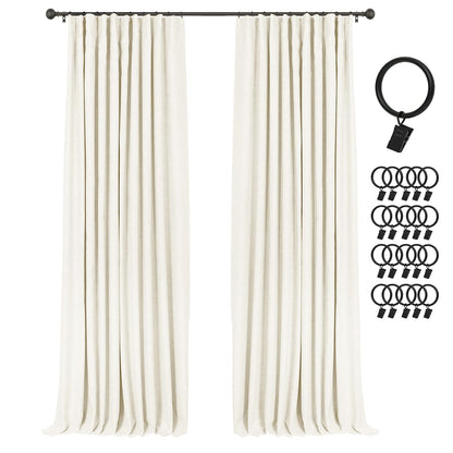 INOVADAY 100% Blackout Curtains for Bedroom Black Out Curtains 84 Inch Long
