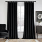 MIULEE Velvet Curtains 52x84 inches 2 Panels Olive Green Blackout Curtains