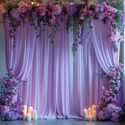 10x10ft Wrinkle Free Ivory Backdrop Curtain for Parties Soft Fabric Drapes Wedding Ivory Curtain Backdrop for Birthday Party Decorations Background for Photography 5x10ft,2 Panels