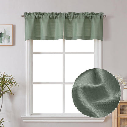 Chyhomenyc 2 Panels White Kitchen Curtains 36 Inch Length Tier Curtain