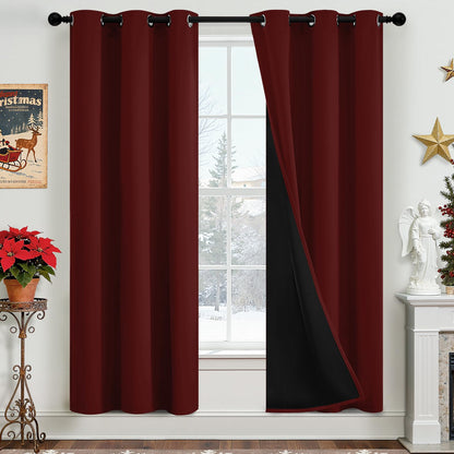 Yakamok Emerald Green Blackout Curtains 84 inches for Living Room, 52" Wide