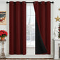 Yakamok Emerald Green Blackout Curtains 84 inches for Living Room, 52" Wide