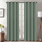 H.VERSAILTEX 100% Blackout Curtains for Bedroom Black Out Curtains 96 inch Thermal Insulated Long Blackout Curtains for Living Room, Energy Saving Curtains for Patio Door Grommet (1 Panel, Jet Black)