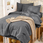 MUXHOMO Queen Comforter Set 7 Pieces, Soft Bed in a Bag, Beige