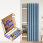 AJAZZ Blackout Accordion Door Magnetic Door Curtain Folding Closet Doors Curtain Invisible for Bedroom Room Living Room Doorway, Grey 42" W x 78" L, 1 Panel