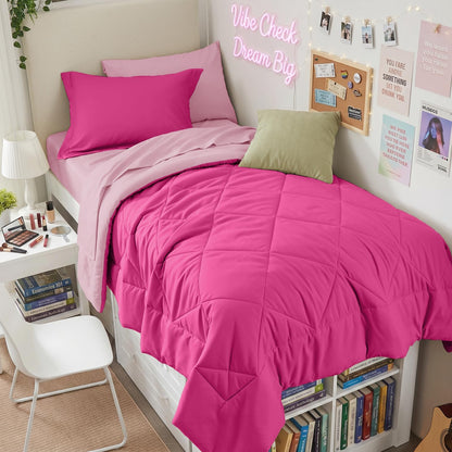 HEVUMYI 7-Piece Full Comforter Set, Dark Grey Bed in a Bag