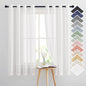 NICETOWN Semi Sheer Linen Ivory Curtains for Bedroom, W52xL84, 2 Panels