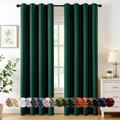 MIULEE Blackout Curtains for Bedroom 2 Panels 40 x 84 Inch Long Black