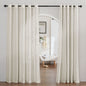 NICETOWN Semi Sheer Linen Ivory Curtains for Bedroom, W52xL84, 2 Panels