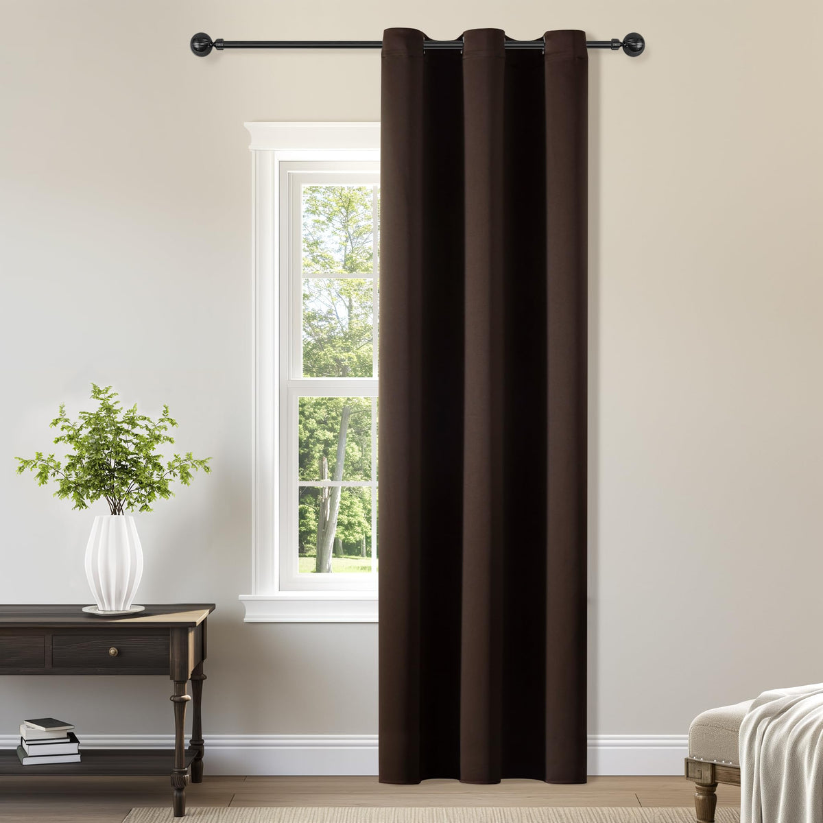 ChrisDowa Blackout Curtains Door Curtain for Doorway Privacy Closet Drapes