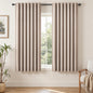 Topfinel Cream Linen Blackout Curtains 84 Inch Long for Bedroom Living Room, Ivory Pinch Pleat Back Tab Full Blackout Drapes Farmhouse Boho Curtains for Window, White Neutral Curtains 52" X 84" 7 FT