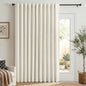 Linen Total Blackout Curtains for Bedroom Living Room 84 Inch, Cream