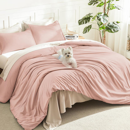 Litanika Queen Comforter Set Sage Green, 3 Pieces Lightweight Solid Bed Set