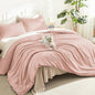 Litanika Queen Comforter Set Sage Green, 3 Pieces Lightweight Solid Bed Set