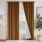 Lazzzy Blackout Curtains Thermal Insulated Curtains Room Window Drapes Super Soft Luxury Curtains for Living Room Bedroom Rod Pocket 2 Panels, 96 Inch Lined | Beige