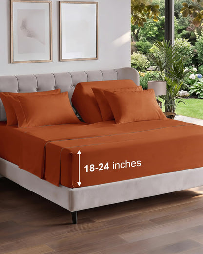 CGK Extra Deep King Sheet Set - 6pc Cooling Sheets - White