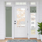 RYB HOME Blackout French Door Curtain, No Drill, W26 x L69, Black, 1 Panel
