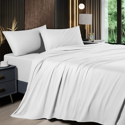 Shilucheng 6 Piece Queen Sheet Sets, Cooling Sheets, Dark Grey