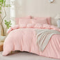 Comforter Queen Set Grid Black 100% Soft Washed Microfiber Jacquard 3 Pieces Grid Bedding Sets Grey White Comforter Queen for All Seasons and 2 Pillowcases Comfort Breathable