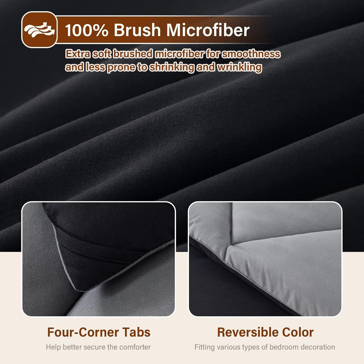 Cosybay 7pcs Reversible Comforter Set Full Down Alternative Bedding Sets