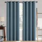 MIULEE 100% Blackout Linen Curtains for Bedroom 52x90 Inches Natural Beige