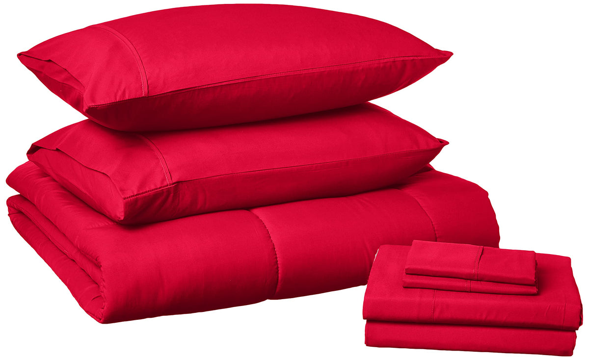 Full Size Comforter Set with Sheets - 7-Piece Bedding Collection - 1 Comforter, 1 Fitted Sheet, 1 Flat, 4 Pillowcases - Deep Pocket - Soft & Breathable Premium Quality - Ideal for All Seasons, Gray