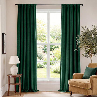 Lazzzy Blackout Curtains Thermal Insulated Curtains Room Window Drapes Super Soft Luxury Curtains for Living Room Bedroom Rod Pocket 2 Panels, 96 Inch Lined | Beige