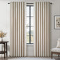 Topfinel Cream Linen Blackout Curtains 84 Inch Long for Bedroom Living Room, Ivory Pinch Pleat Back Tab Full Blackout Drapes Farmhouse Boho Curtains for Window, White Neutral Curtains 52" X 84" 7 FT