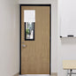 RYB HOME Blackout French Door Curtain, No Drill, W26 x L69, Black, 1 Panel