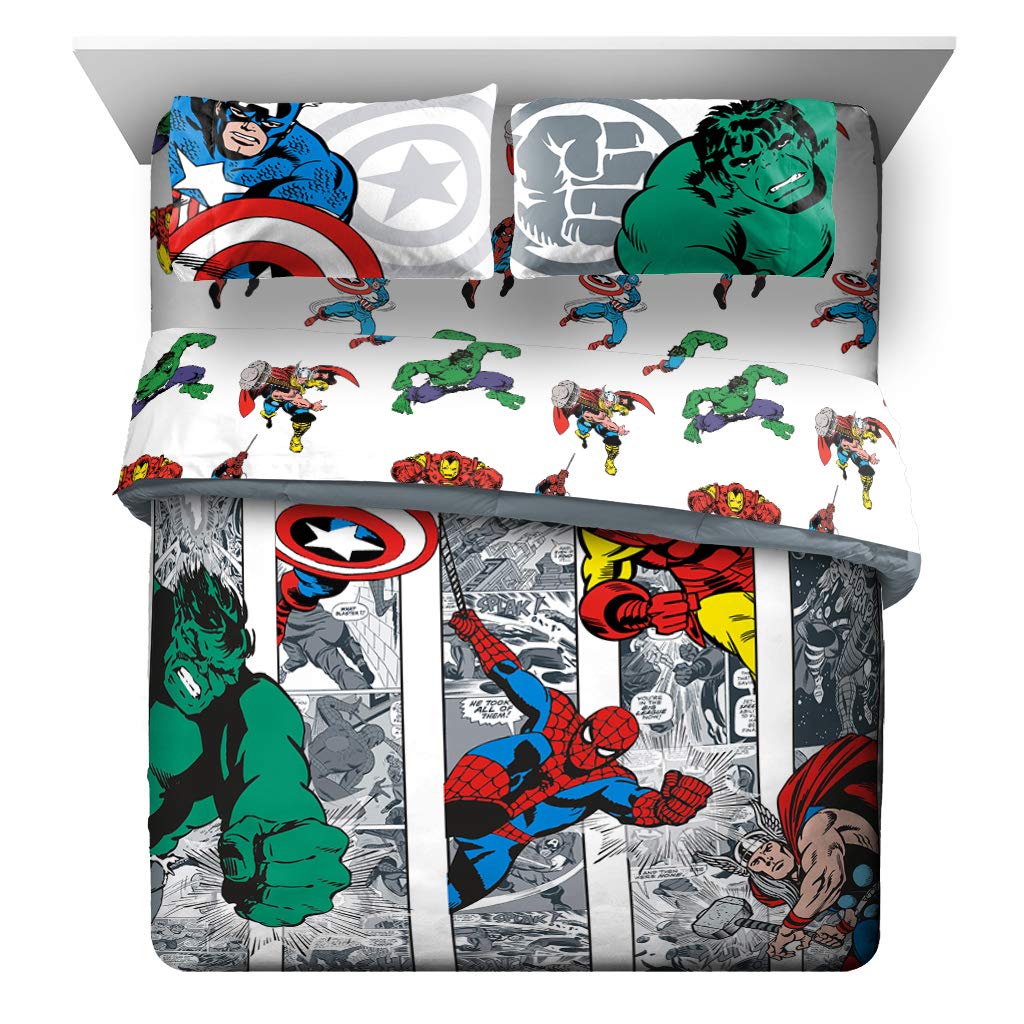 KPOP Demon Hunters Twin Comforter Set 5 Piece Kids Cartoon Bedding, Purple