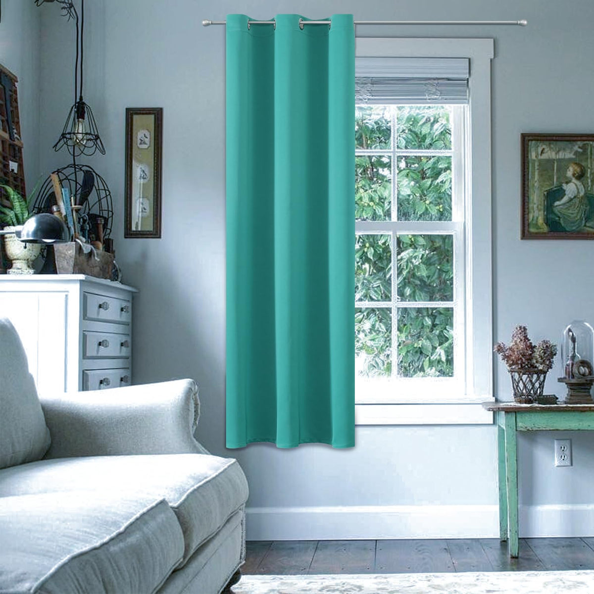 ChrisDowa Blackout Curtains Door Curtain for Doorway Privacy Closet Drapes