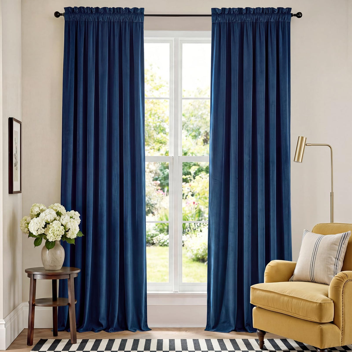 Lazzzy Blackout Curtains Thermal Insulated Curtains Room Window Drapes Super Soft Luxury Curtains for Living Room Bedroom Rod Pocket 2 Panels, 96 Inch Lined | Beige