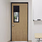RYB HOME Blackout French Door Curtain, No Drill, W26 x L69, Black, 1 Panel