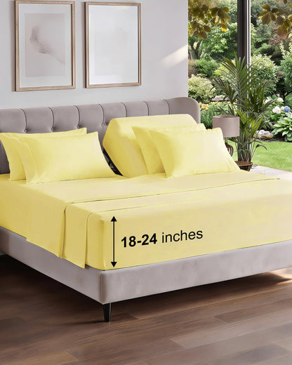 CGK Extra Deep King Sheet Set - 6pc Cooling Sheets - White