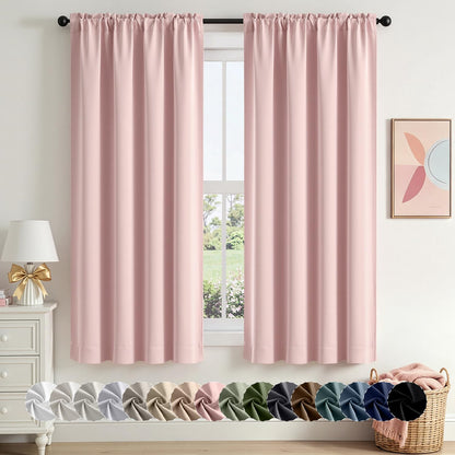 MIULEE Halloween Black Blackout Curtains for Bedroom Room 40"x63" 2 Panels